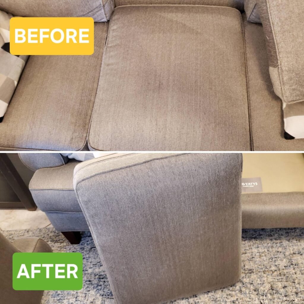 furniture cleaning to the seam